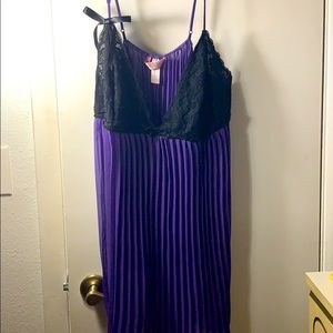 Caique Purple black plus baby doll pleated
